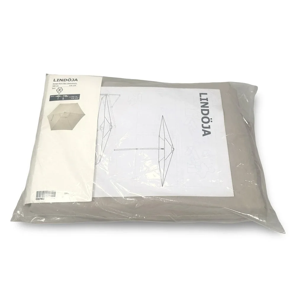 IKEA LINDOJA Patio Umbrella Canopy Replacement 300cm 118 Tan Beige 503.961.26